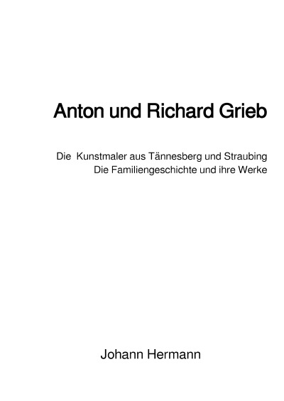 'Anton und Richard Grieb'-Cover