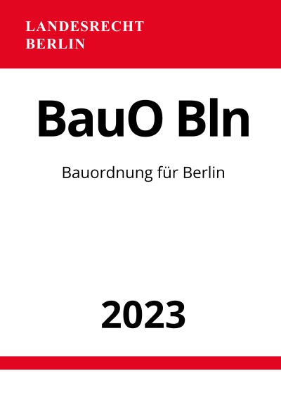 'Bauordnung für Berlin – BauO Bln 2023'-Cover