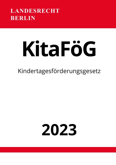 'Kindertagesförderungsgesetz – KitaFöG Berlin 2023'-Cover