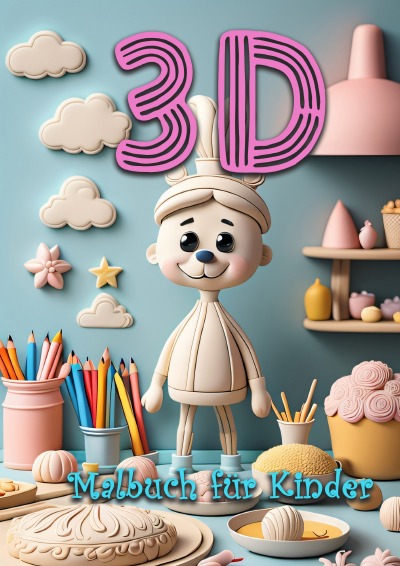 'Cover von 3D Malbuch für Kinder ab 4 Jahre'-Cover