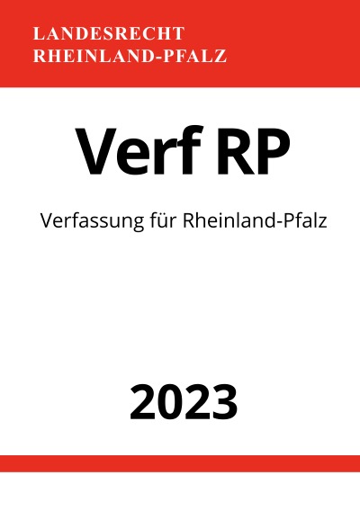 'Cover von Verfassung für Rheinland-Pfalz – Verf RP 2023'-Cover