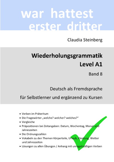 'Cover von DaF – Wiederholungsgrammatik A1 – Band 8'-Cover