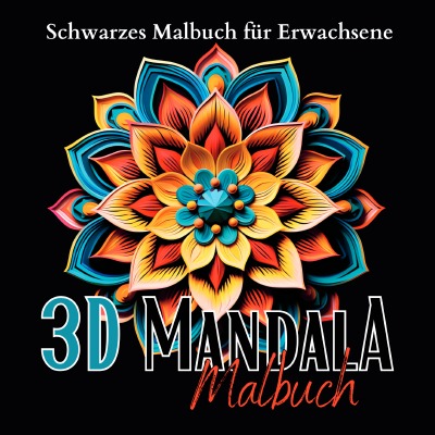 'Schwarzes „Mandala Malbuch für Erwachsene“.'-Cover