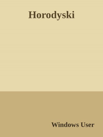 'Cover von The noble Polish family Horodyski.  Die adlige polnische Familie Horodyski.'-Cover
