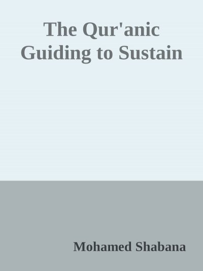 'Cover von The Qur’anic Guiding to Sustainable Development'-Cover