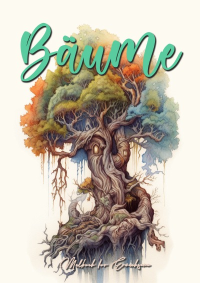 'Cover von Bäume Malbuch für Erwachsene Graustufen'-Cover
