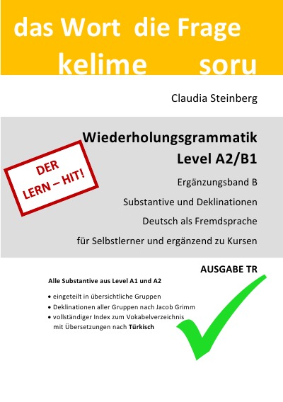 'Cover von DaF – Wiederholungsgrammatik A2/B1 – Ergänzungsband B – Substantive und Deklinationen – Ausgabe TR'-Cover