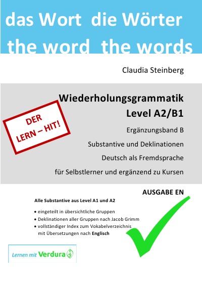 'Cover von DaF – Wiederholungsgrammatik A2/B1 – Ergänzungsband B – Substantive und Deklinationen – Ausgabe EN'-Cover