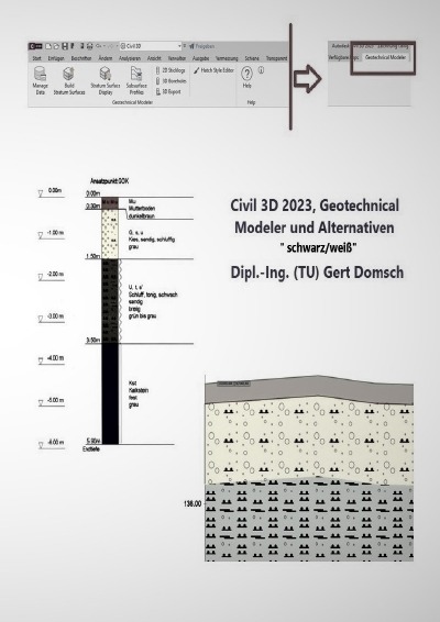 'Cover von Civil 3D 2023 Geotechnical Modeler und Alternativen „schwarz/weiß“ (Information)'-Cover