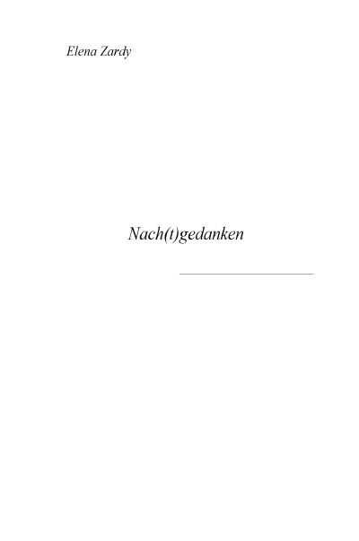 'Cover von Nacht(t)gedanken'-Cover