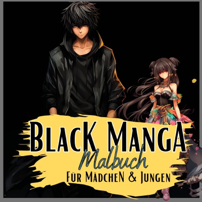 'Cover von Black Manga Malbuch.'-Cover