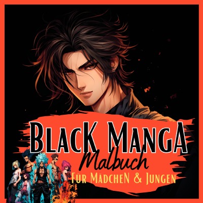 'Cover von Black Manga Malbuch.'-Cover