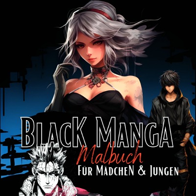 'Cover von Black Manga Malbuch.'-Cover