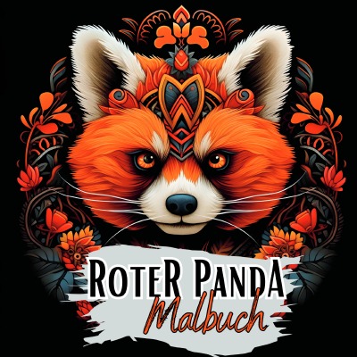 'Schwarzes „Roter Panda Malbuch“.'-Cover