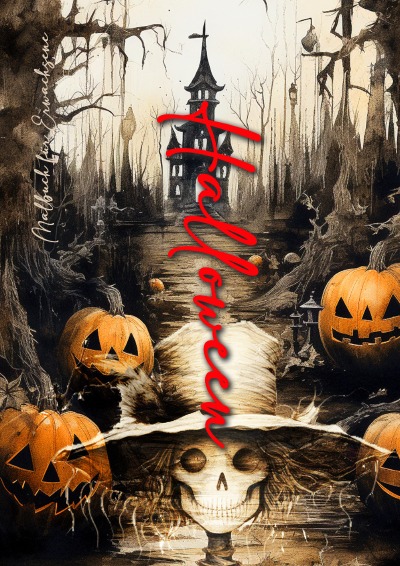 'Cover von Halloween Malbuch für Ewachsene'-Cover