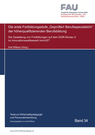 'Cover von Die erste Fortbildungsstufe „Geprüfte/r Berufsspezialist/in“ der höherqualifizierenden Berufsbildung'-Cover