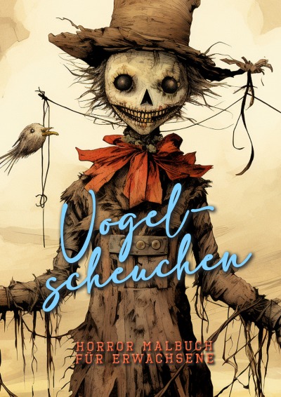 'Cover von Vogelscheuchen Horror Malbuch für Ewachsene'-Cover