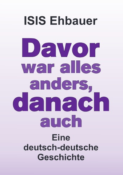 'Davor war alles anders, danach auch'-Cover