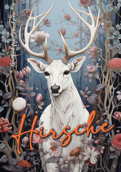 'Cover von Hirsche Malbuch für Erwachsene'-Cover