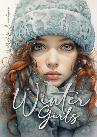 'Cover von Winter Girls Malbuch für Erwachsene'-Cover