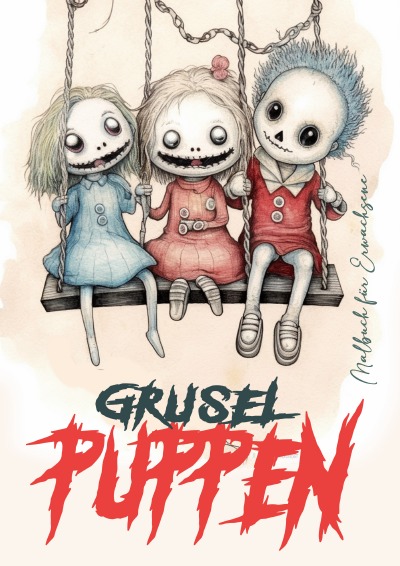 'Horror Puppen Malbuch für Ewachsene'-Cover