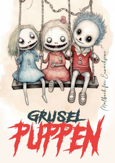 'Cover von Horror Puppen Malbuch für Ewachsene'-Cover
