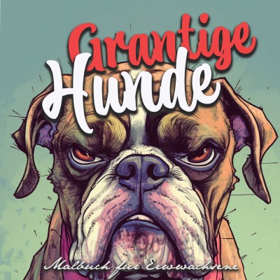 'Grantige Hunde Malbuch für Erwachsene'-Cover