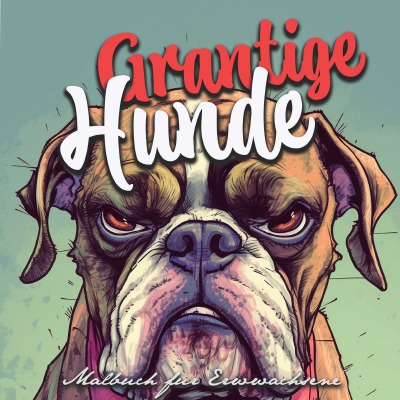 'Cover von Grantige Hunde Malbuch für Erwachsene'-Cover