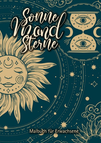 'Cover von Sonne Mond Sterne Malbuch für Erwachsene'-Cover