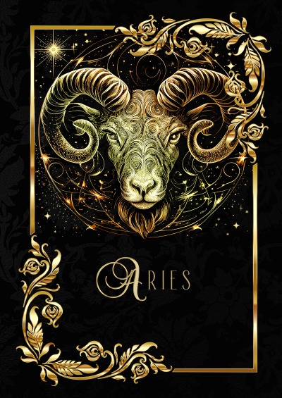'Zodiac Aries Notebook'-Cover