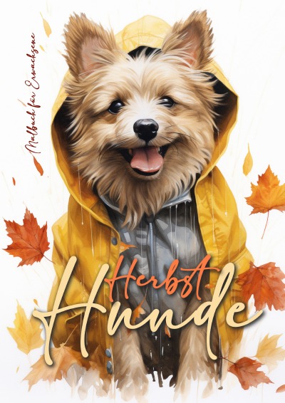 'Cover von Herbst Hunde Malbuch für Erwachsene'-Cover