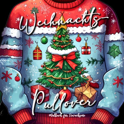 'Cover von Weihnachts-Pullover Malbuch für Erwachsene'-Cover