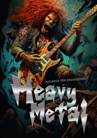 'Cover von Heavy Metal Malbuch für Erwachsene'-Cover