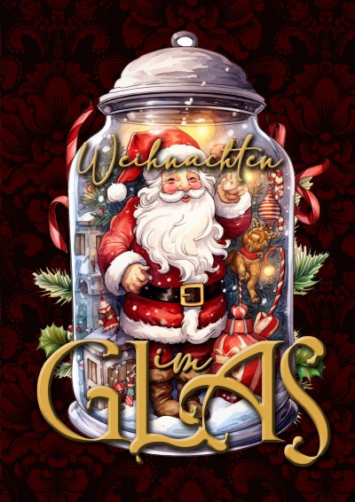 'Cover von Weihnachten im Glas Malbuch für Erwachsene'-Cover