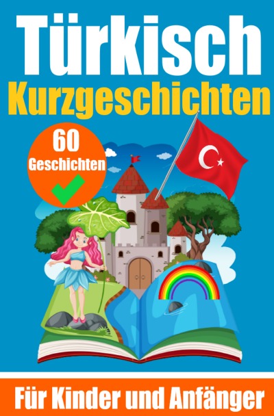 'Cover von 60 Kurzgeschichten auf Türkisch | Ein zweisprachiges Buch auf Deutsch und Türkisch | Ein Buch zum Erlernen der Türkischen Sprache für Kinder und Anfänger'-Cover