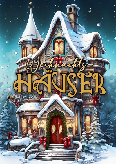 'Cover von Weihnachtshäuser Malbuch für Erwachsene'-Cover