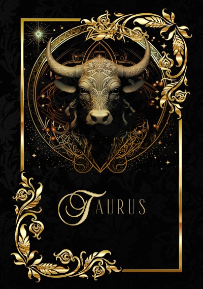 'Zodiac Taurus Notebook'-Cover