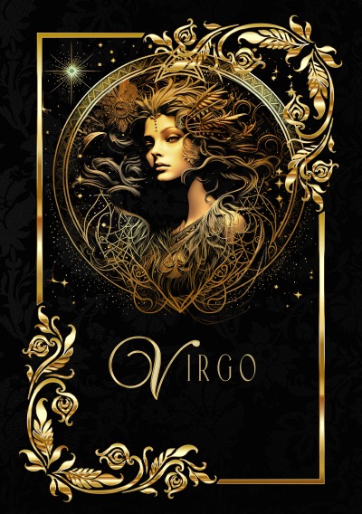 'Zodiac Virgo Notebook'-Cover