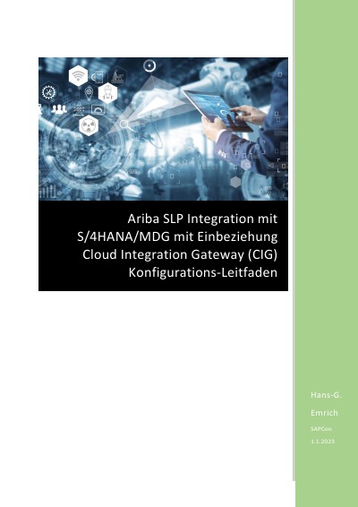 'Ariba SLP Integration mit S/4HANA/MDG mit Einbeziehung Cloud Integration Gateway (CIG) Konfigurations-Leitfaden'-Cover