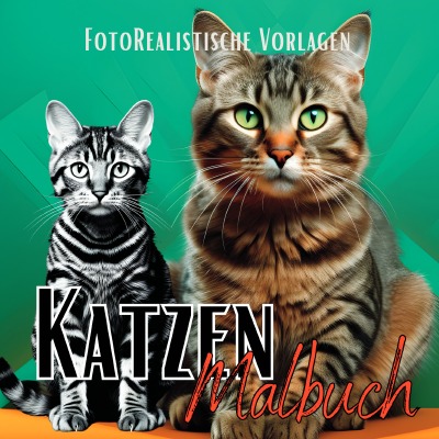 'Cover von Malbuch Katze „Fotorealistisch“.'-Cover