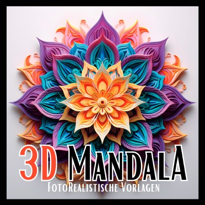 'Cover von 3D Mandala Malbuch „Black & White“'-Cover