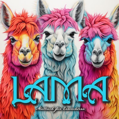 'Cover von Lama Malbuch für Erwachsene'-Cover