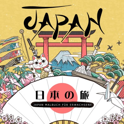 'Japan Malbuch für Erwachsene'-Cover