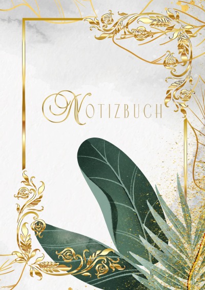'Hochwertiges Blanko-Notizbuch mit Designelementen'-Cover