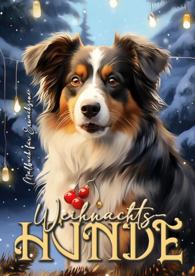 'Cover von Weihnachts-Hund Malbuch für Erwachsene'-Cover