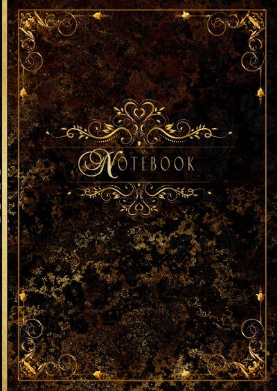 'Premium A5 Blanko-Notizbuch im Vintage-Stil – Gold'-Cover