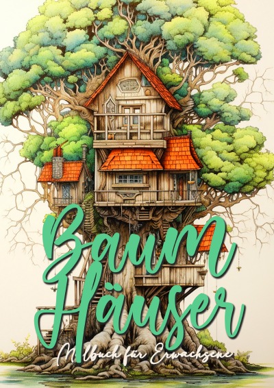 'Cover von Baumhäuser Malbuch für Erwachsene'-Cover
