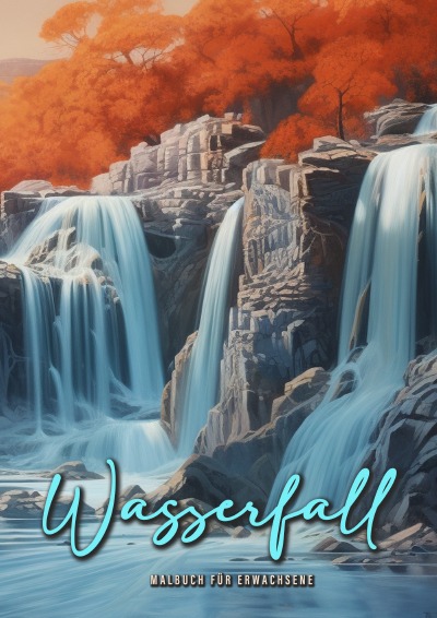 'Cover von Wasserfall Malbuch für Erwachsene'-Cover