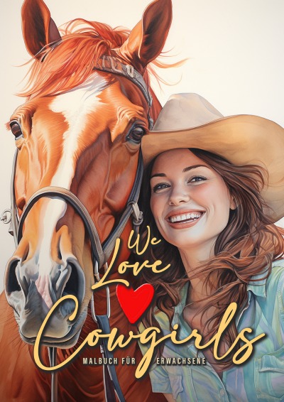 'Cover von We love Cowgirls Malbuch für Erwachsene'-Cover