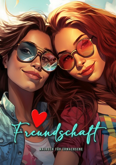 'Freundschaft Malbuch für Erwachsene'-Cover